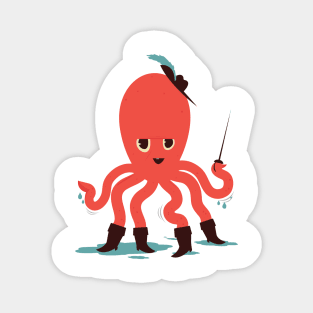 Octopus in Boots Sticker
